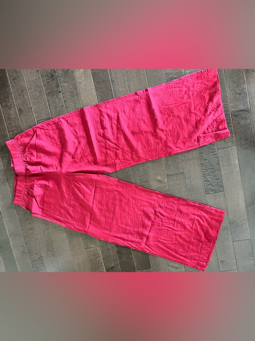 Bright Pink Wide-Leg Pants